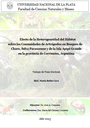 Efecto de la heterogeneidad del hábitat sobre las comunidades de artrópodos en bosques de Chaco