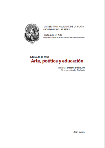 Arte, poética y educación